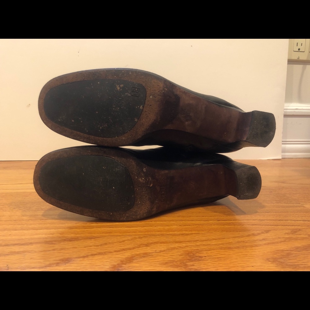 COLE HAAN Black low zipper boot. Block heel. 9.5 M leather Italy Boot comfort - Picture 11 of 16